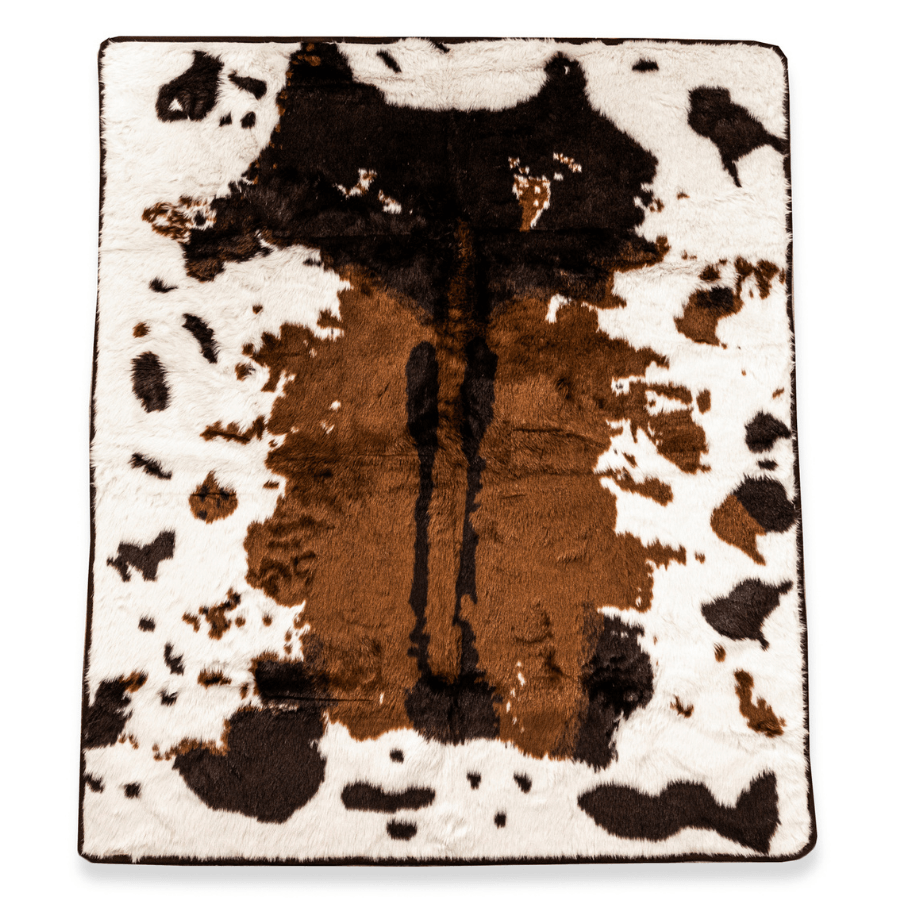 PupProtector Waterproof Throw Dog Blanket - Brown Faux Cowhide – Dog Blankets by Paw.com