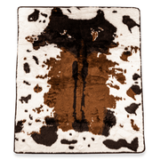PupProtector Waterproof Throw Dog Blanket - Brown Faux Cowhide – Dog Blankets by Paw.com