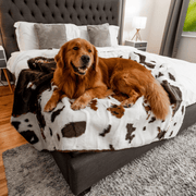 PupProtector Waterproof Throw Dog Blanket - Brown Faux Cowhide – Dog Blankets by Paw.com
