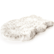 PupRug by Paw.com Faux Fur Orthopedic Dog Bed - Curve White with Brown Accents – Dog Beds by Paw.com