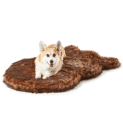 PupRug Faux Fur Orthopedic Dog Bed - Curve Brown – Dog Beds by Paw.com