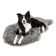 PupRug Faux Fur Orthopedic Dog Bed - Curve Charcoal Grey – Dog Beds by Paw.com