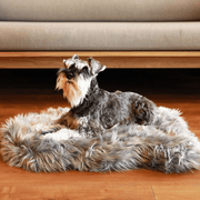 PupRug Faux Fur Orthopedic Dog Bed - Curve Charcoal Grey – Dog Beds by Paw.com