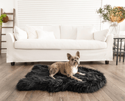 PupRug Faux Fur Orthopedic Dog Bed - Curve Midnight Black – Dog Beds by Paw.com