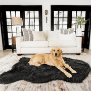 PupRug Faux Fur Orthopedic Dog Bed - Curve Midnight Black – Dog Beds by Paw.com