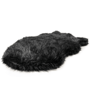 PupRug Faux Fur Orthopedic Dog Bed - Curve Midnight Black – Dog Beds by Paw.com