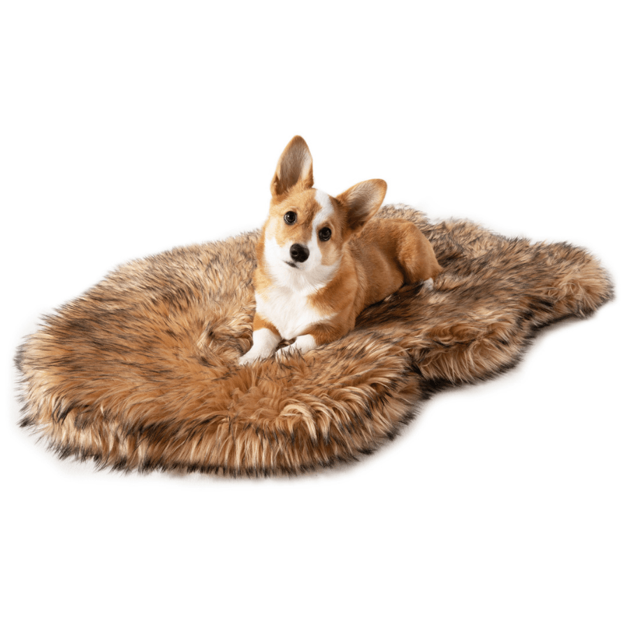 PupRug Faux Fur Orthopedic Dog Bed - Curve Sable Tan – Dog Beds by Paw.com