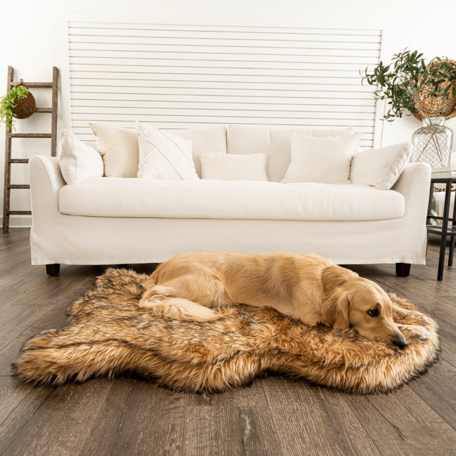 PupRug Faux Fur Orthopedic Dog Bed - Curve Sable Tan – Dog Beds by Paw.com