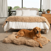 PupRug Luxe Faux Fur Orthopedic Dog Bed - Plush Sheep Tan – Dog Beds by Paw.com