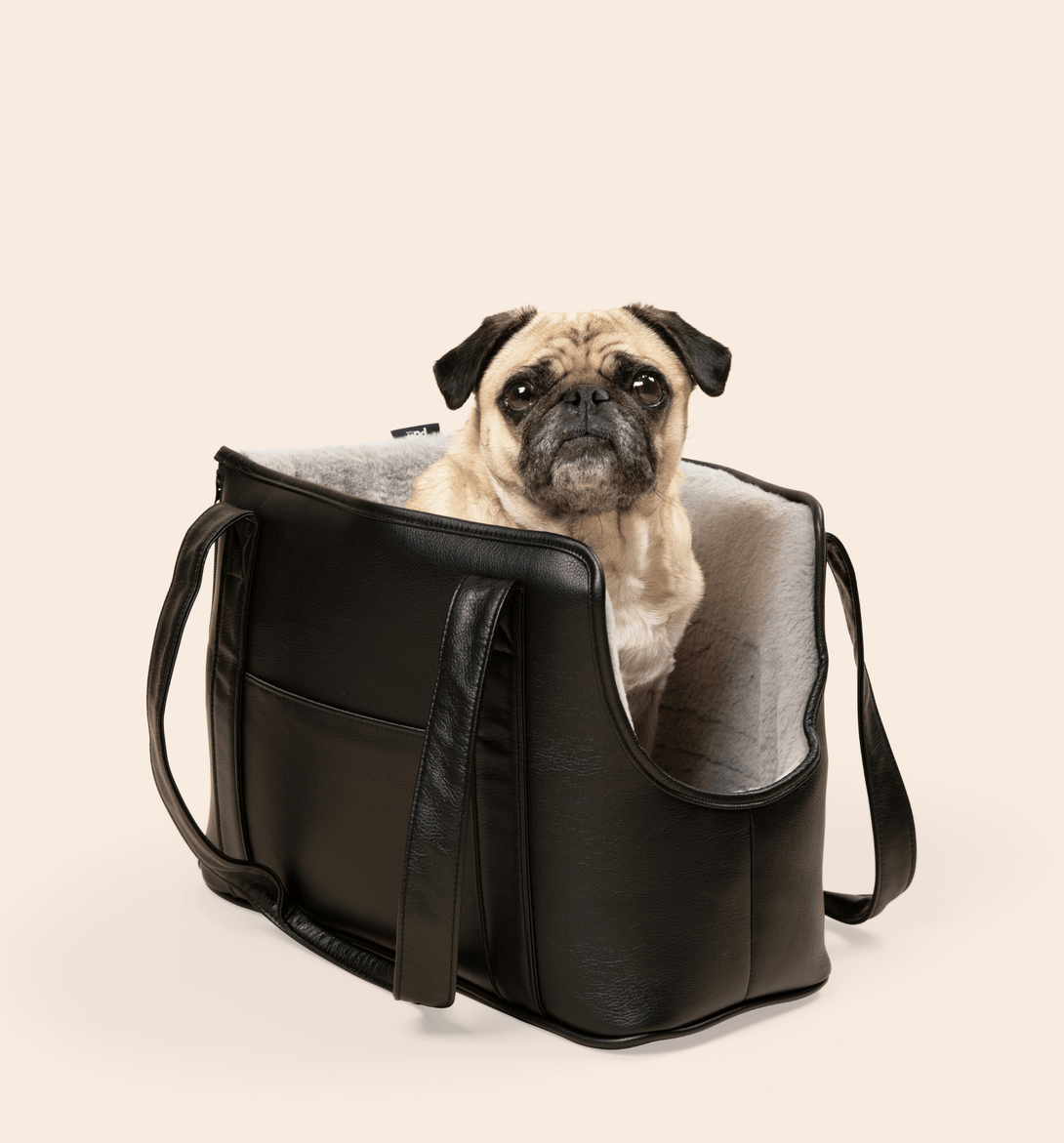 PupTote 3 - in - 1 Faux Leather Dog Carrier Bag - Black – Pet Carriers by Paw.com