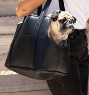 PupTote 3 - in - 1 Faux Leather Dog Carrier Bag - Black – Pet Carriers by Paw.com