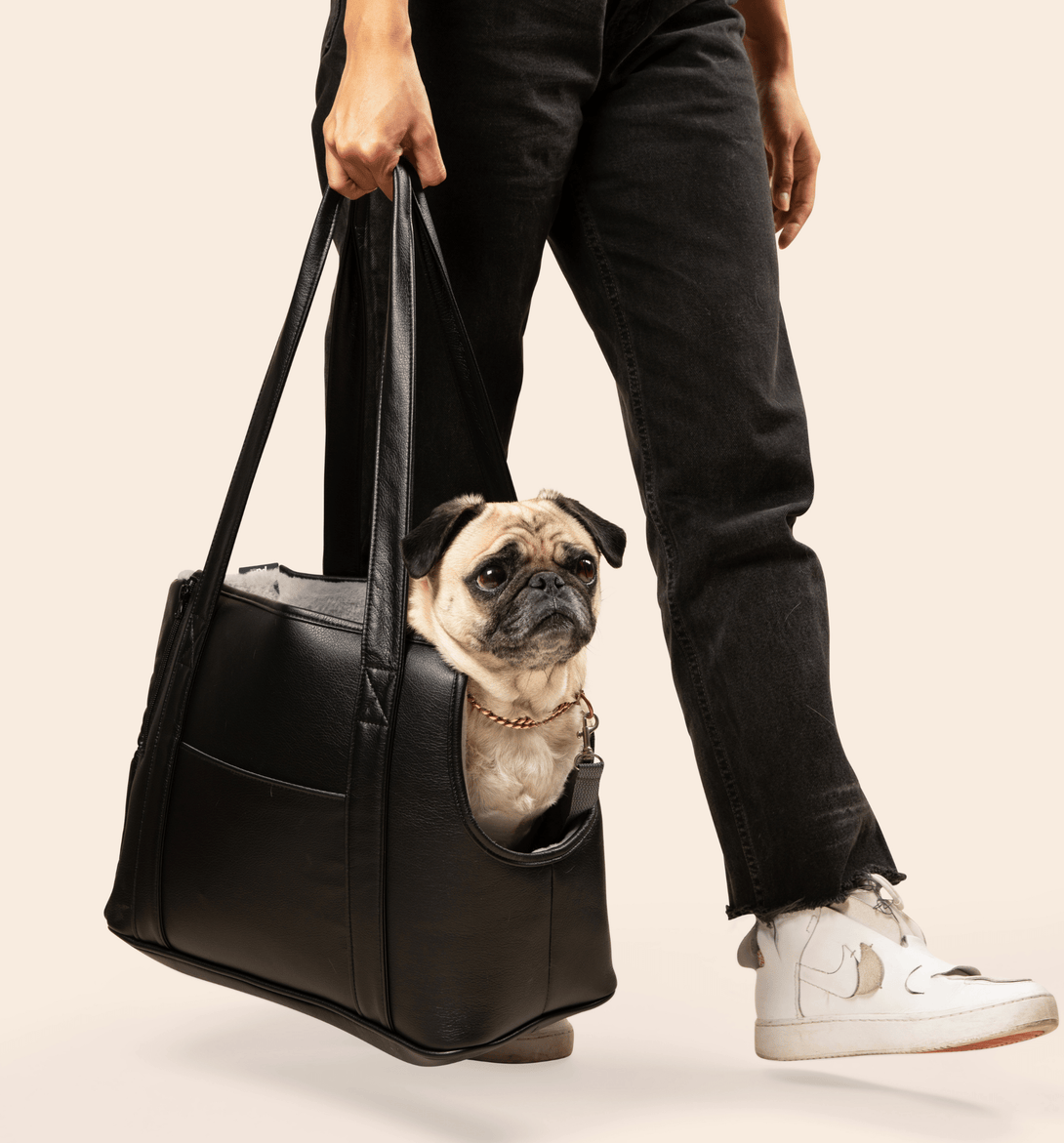 PupTote 3 - in - 1 Faux Leather Dog Carrier Bag - Black – Pet Carriers by Paw.com