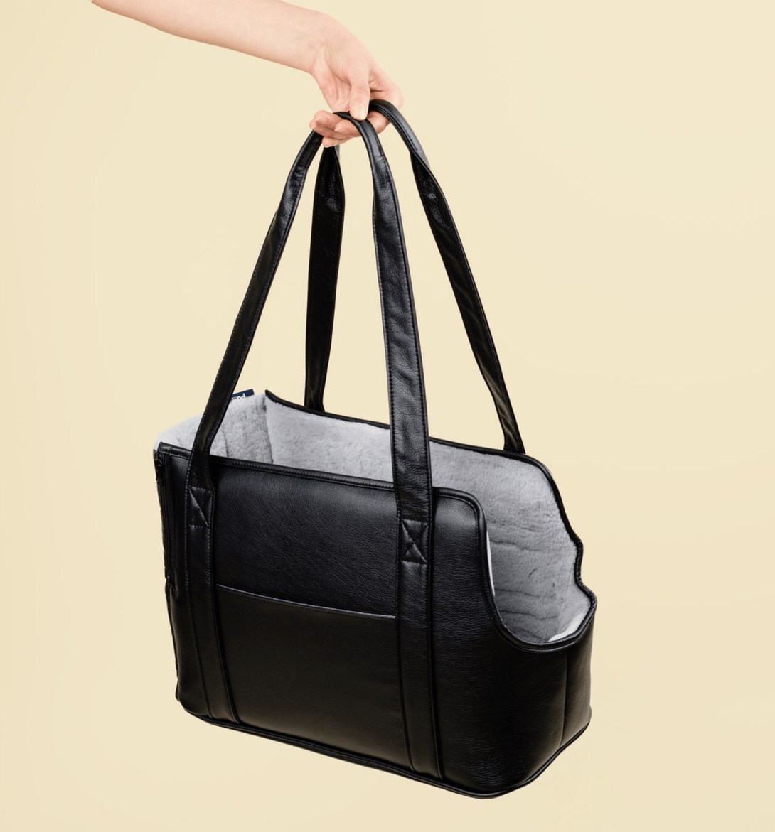 PupTote 3 - in - 1 Faux Leather Dog Carrier Bag - Black – Pet Carriers by Paw.com