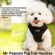 PupTrek Small Dog Soft Mesh Step In Dog Harness – Dog Harnesses by Mr. Peanut's Pet Carriers