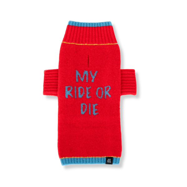 Ride or Die Knit Dog Sweater. – Sweaters & Hoodies by JUST FRED.