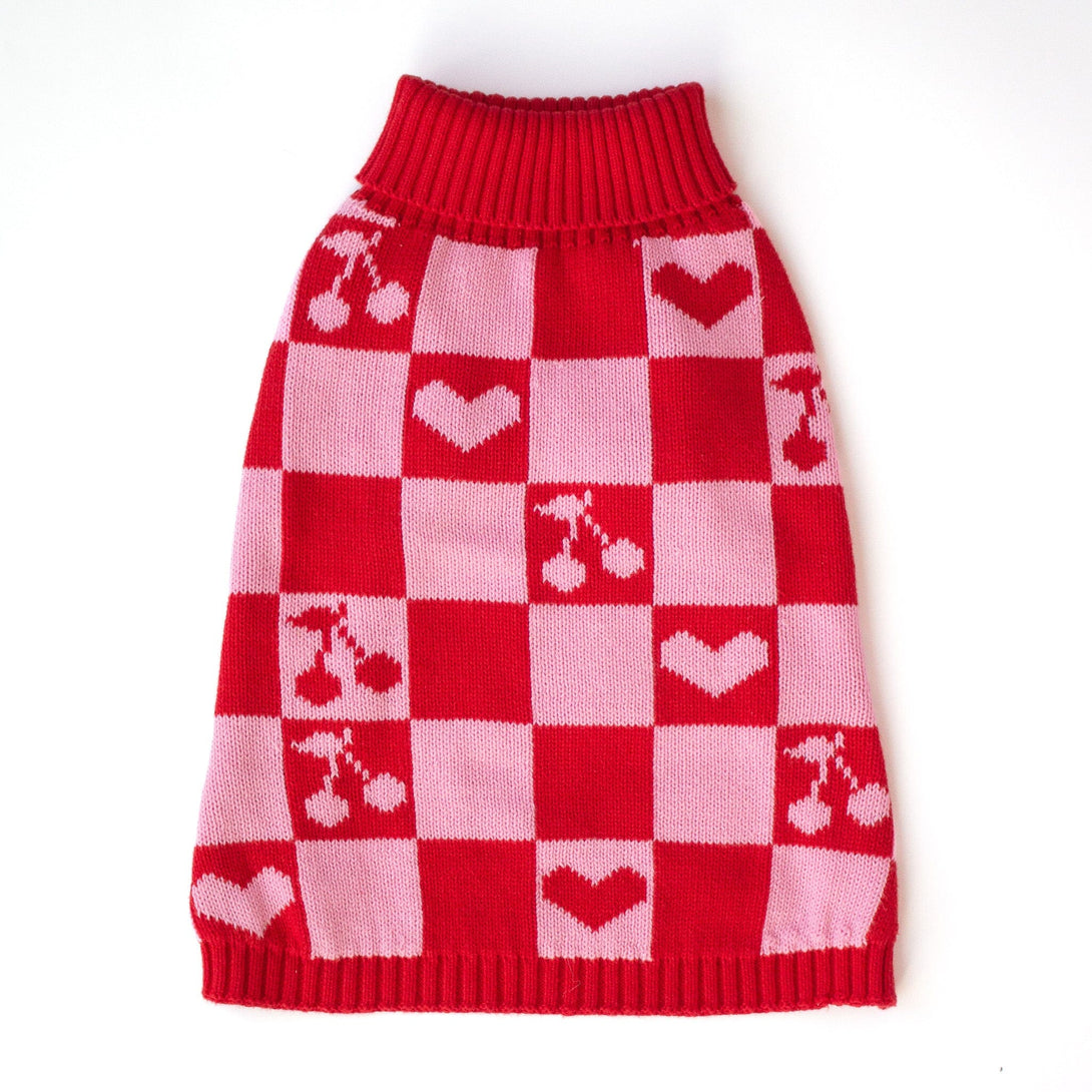 Roll Neck Knitted Love Dog Sweater – Sweaters & Hoodies by Sunbean