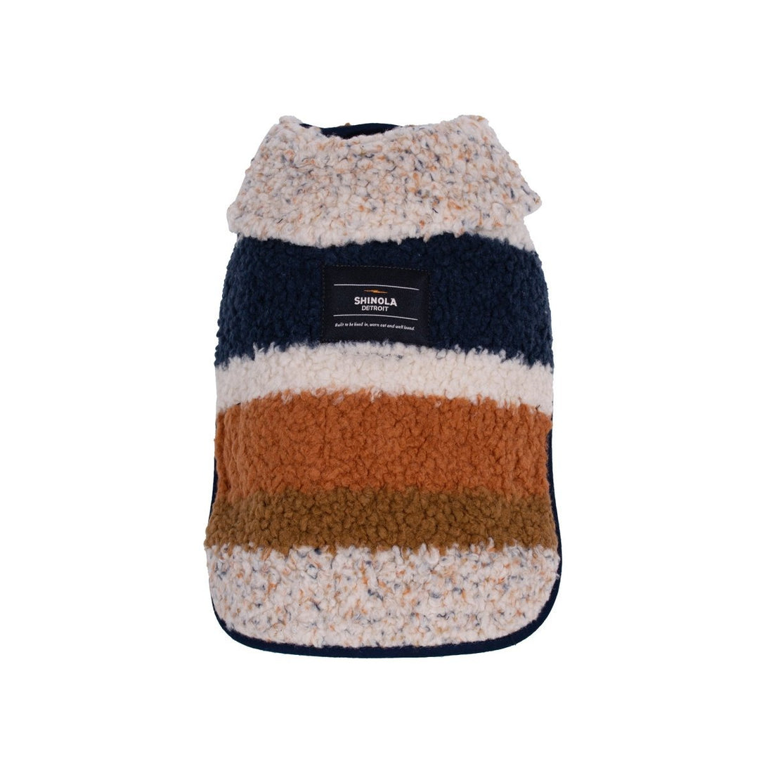 Shinola Brand Stripe Berber Dog Coat Oatmeal – Jackets & Coats by Shinola