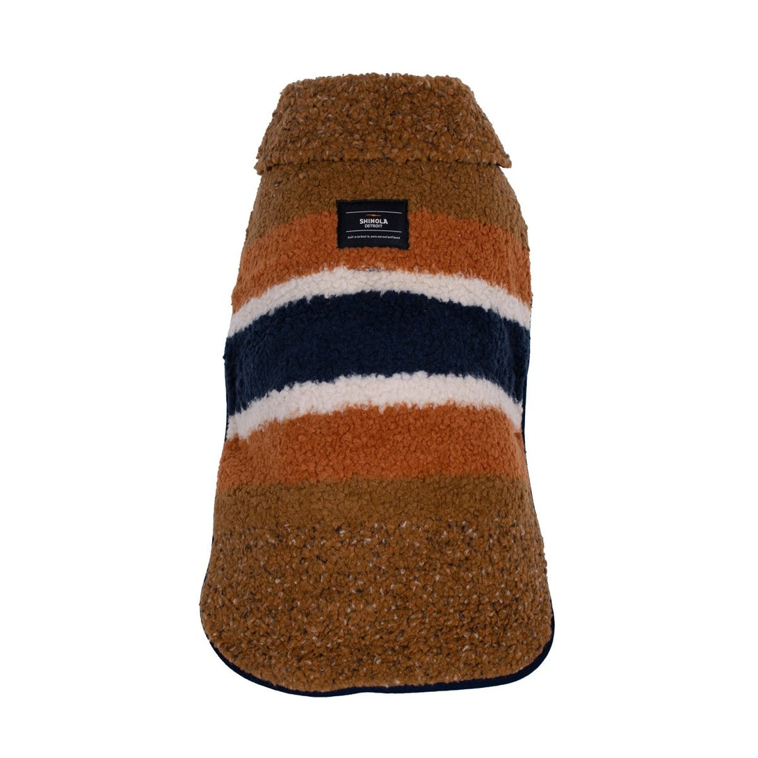 Shinola Brand Stripe Berber Dog Coat Rust – Jackets & Coats by Shinola