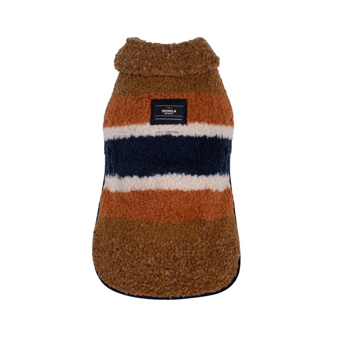Shinola Brand Stripe Berber Dog Coat Rust – Jackets & Coats by Shinola