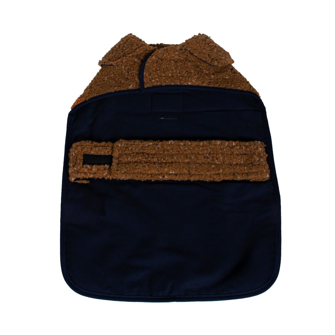 Shinola Brand Stripe Berber Dog Coat Rust – Jackets & Coats by Shinola