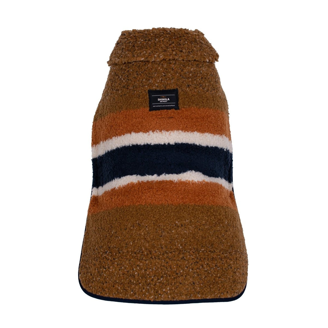 Shinola Brand Stripe Berber Dog Coat Rust – Jackets & Coats by Shinola