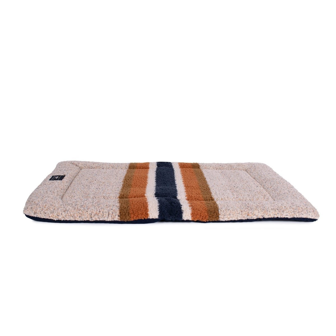 Shinola Brand Stripe Comfort Cushion Berber Dog Bed Oatmeal – Crate Mats & Pads by Shinola