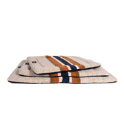 Shinola Brand Stripe Comfort Cushion Berber Dog Bed Oatmeal – Crate Mats & Pads by Shinola