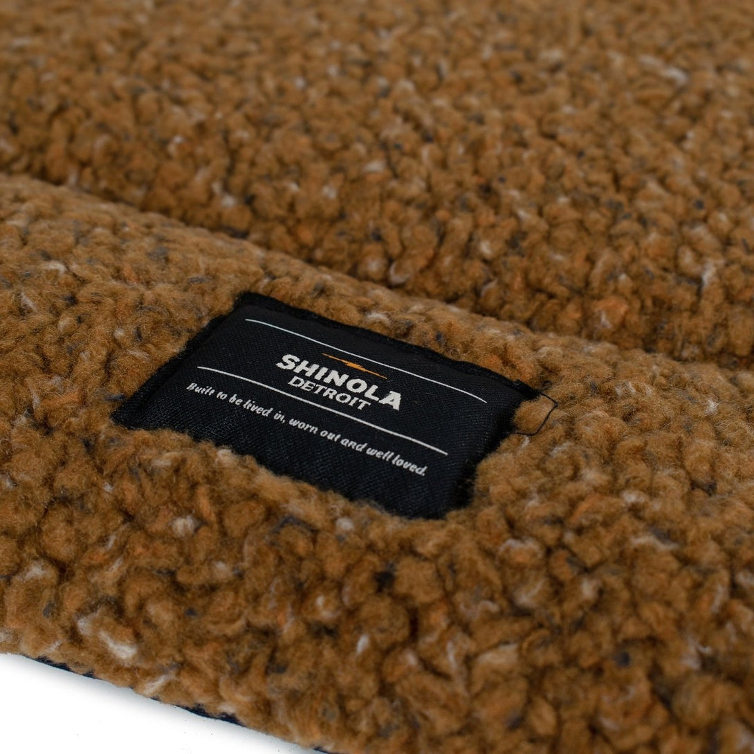 Shinola Brand Stripe Comfort Cushion Berber Dog Bed Rust – Crate Mats & Pads by Shinola