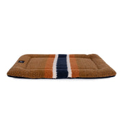 Shinola Brand Stripe Comfort Cushion Berber Dog Bed Rust – Crate Mats & Pads by Shinola