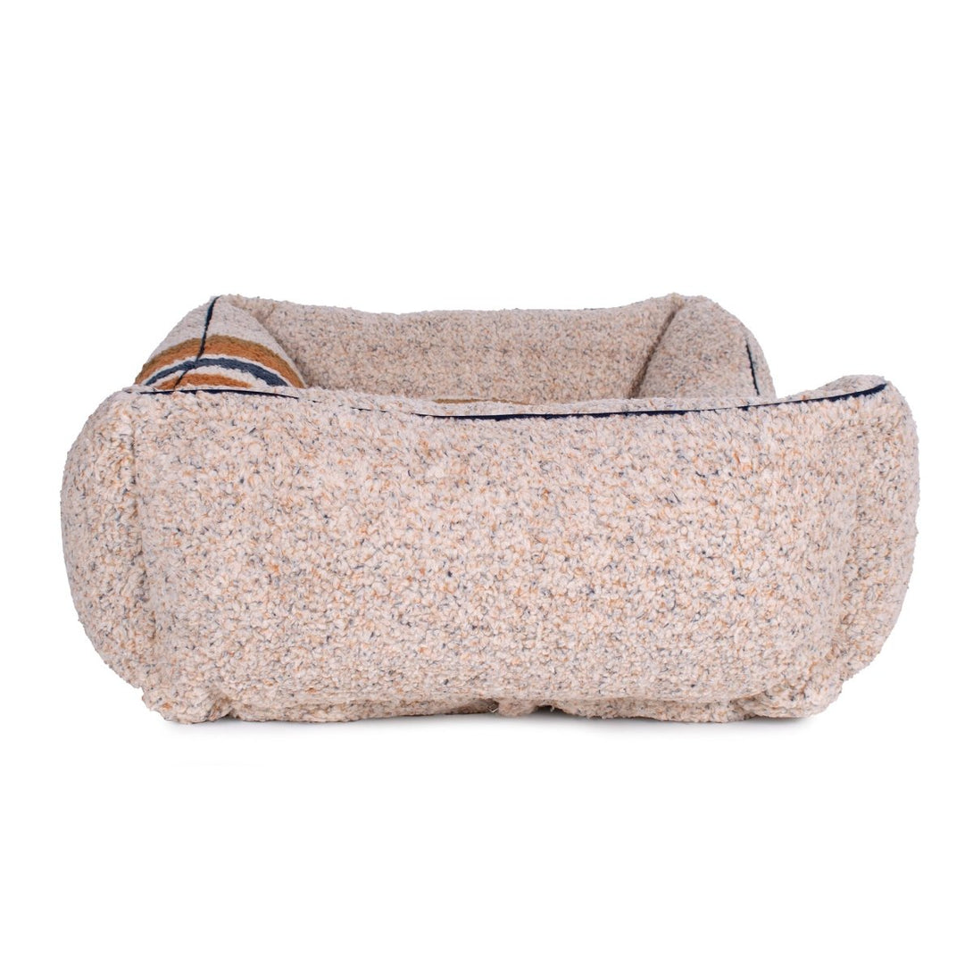 Shinola Brand Stripe Kuddle Berber Dog Bed Oatmeal – Dog Beds by Shinola