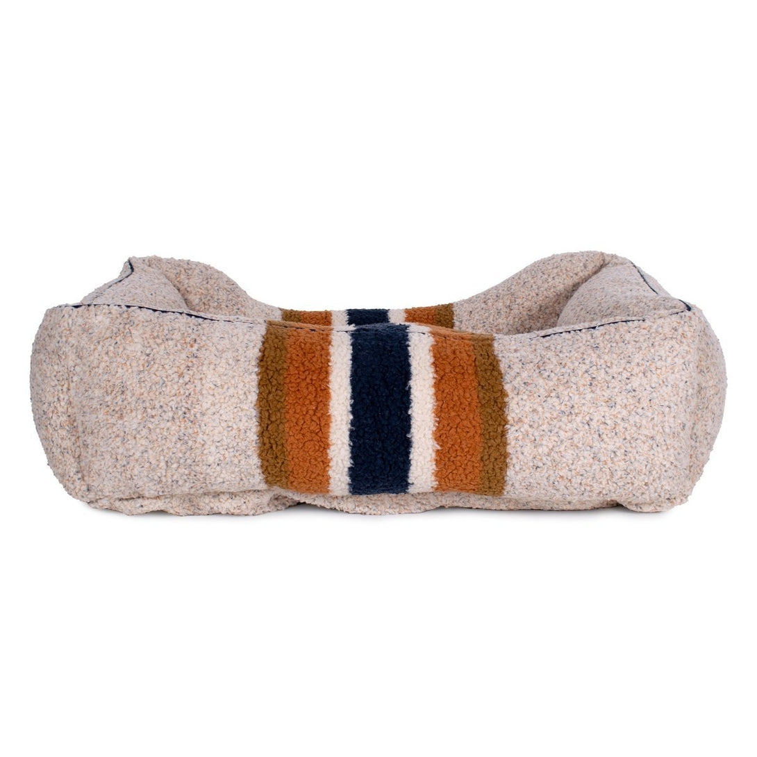 Shinola Brand Stripe Kuddle Berber Dog Bed Oatmeal – Dog Beds by Shinola