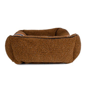 Shinola Brand Stripe Kuddle Berber Dog Bed Rust – Dog Beds by Shinola