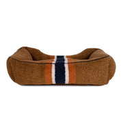 Shinola Brand Stripe Kuddle Berber Dog Bed Rust – Dog Beds by Shinola