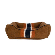 Shinola Brand Stripe Kuddle Berber Dog Bed Rust – Dog Beds by Shinola