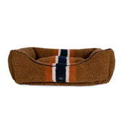 Shinola Brand Stripe Kuddle Berber Dog Bed Rust – Dog Beds by Shinola