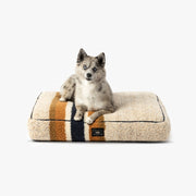 Shinola Brand Stripe Napper Pillow Berber Dog Bed Oatmeal – Dog Beds by Shinola