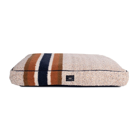 Shinola Brand Stripe Napper Pillow Berber Dog Bed Oatmeal – Dog Beds by Shinola