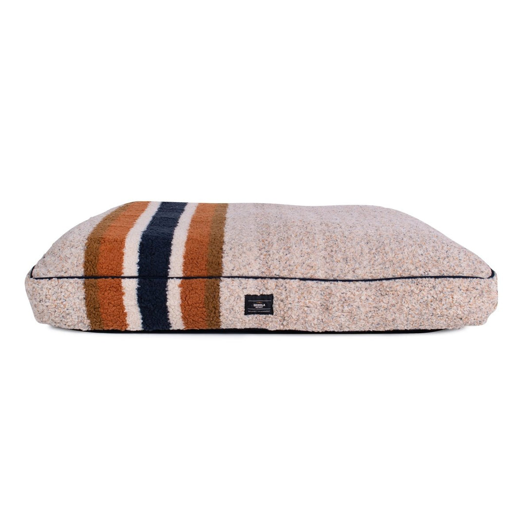 Shinola Brand Stripe Napper Pillow Berber Dog Bed Oatmeal – Dog Beds by Shinola