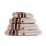 Shinola Brand Stripe Napper Pillow Berber Dog Bed Oatmeal – Dog Beds by Shinola