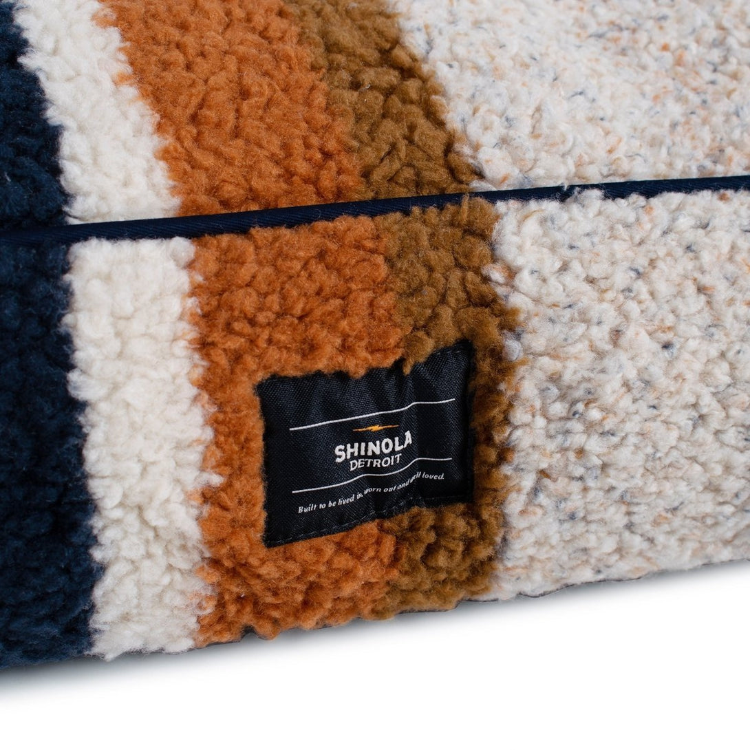 Shinola Brand Stripe Napper Pillow Berber Dog Bed Oatmeal – Dog Beds by Shinola