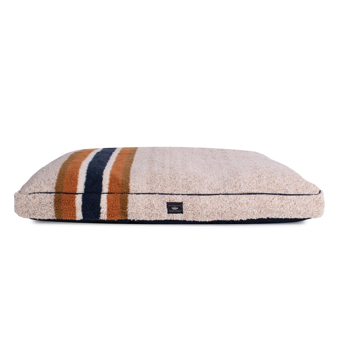 Shinola Brand Stripe Napper Pillow Berber Dog Bed Oatmeal – Dog Beds by Shinola