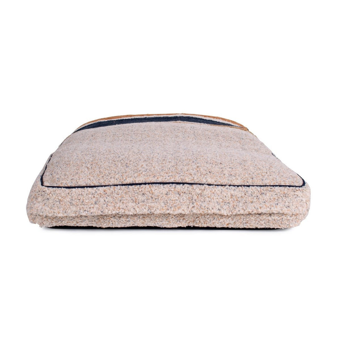 Shinola Brand Stripe Napper Pillow Berber Dog Bed Oatmeal – Dog Beds by Shinola