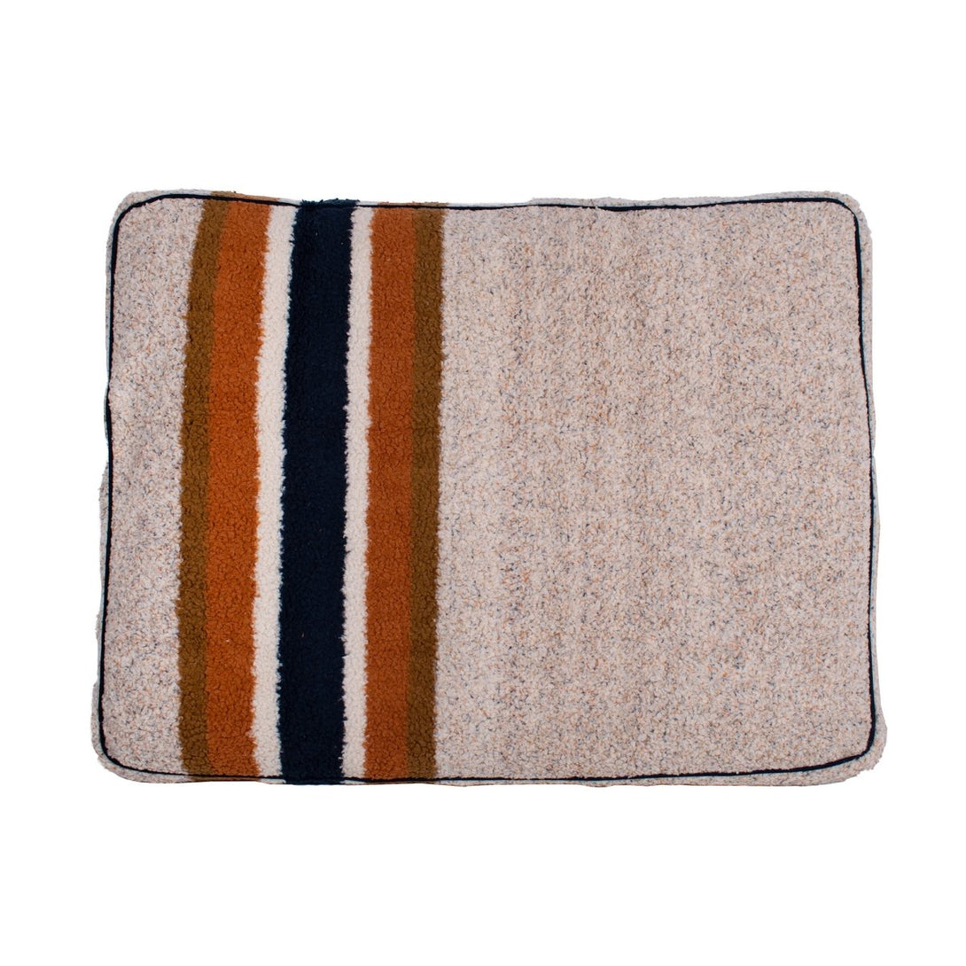 Shinola Brand Stripe Napper Pillow Berber Dog Bed Oatmeal – Dog Beds by Shinola