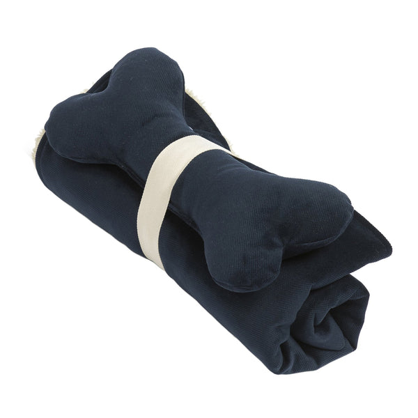 Blanket and Bone Dog Toy Set-Spa Ink
