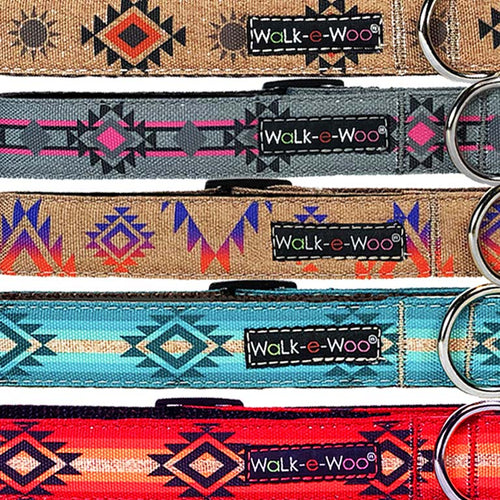 Southwestern Dog Collars, Dog Leashes, and Bows - 7 Styles – Dog Collars by WaLk - e - Woo