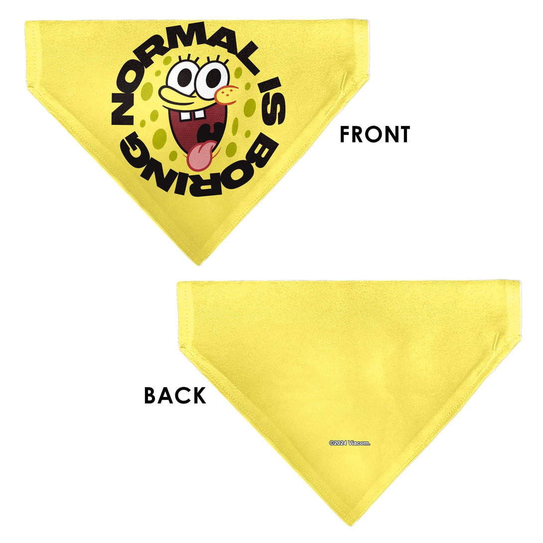 SpongeBob SquarePants NORMAL IS BORING Dog Bandana – Bandanas & Neckwear by Buckle - Down