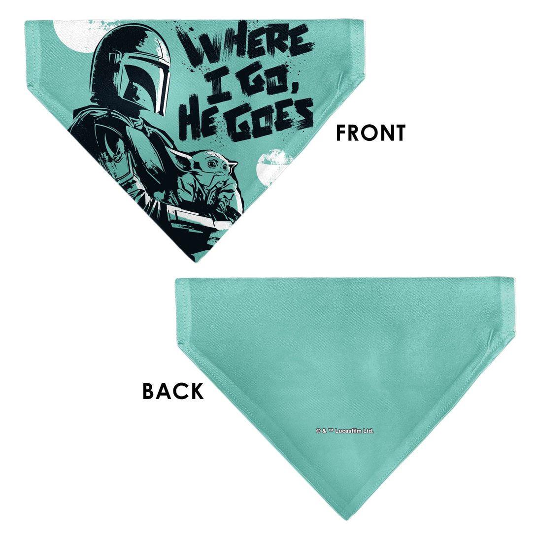 Star Wars The Madalorian and Grogu WHERE HE GOES I GO Dog Bandana – Bandanas & Neckwear by Buckle - Down