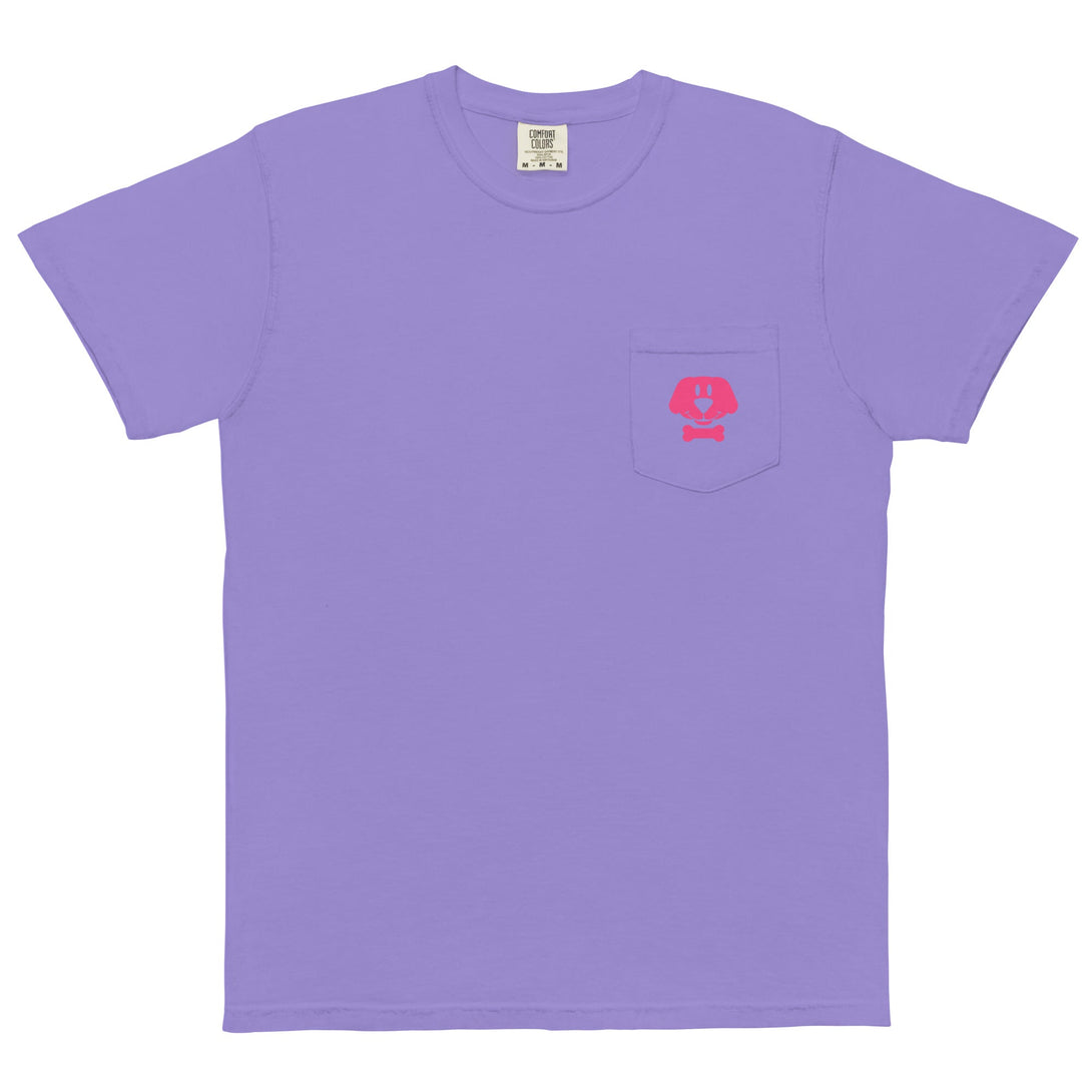 State Of Happy Pink Check Pocket T-Shirt – Mens/Womens T-Shirts by WUFORIA
