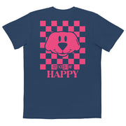 State Of Happy Pink Check Pocket T-Shirt – Mens/Womens T-Shirts by WUFORIA