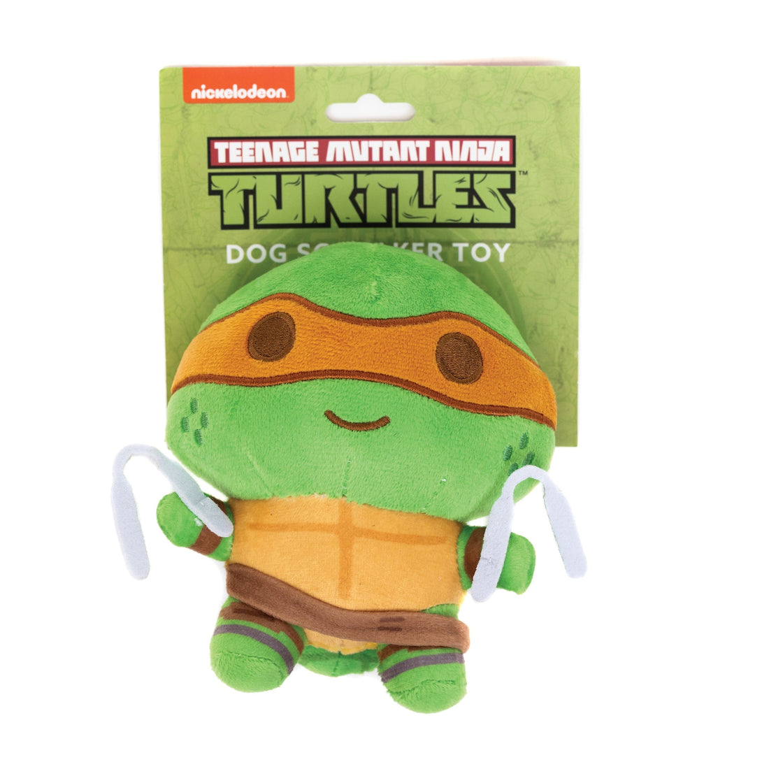 Teenage Mutant Ninja Turtles Michelangelo Nunchucks Plush Squeaky Dog Toy – Dog Toys by Buckle - Down